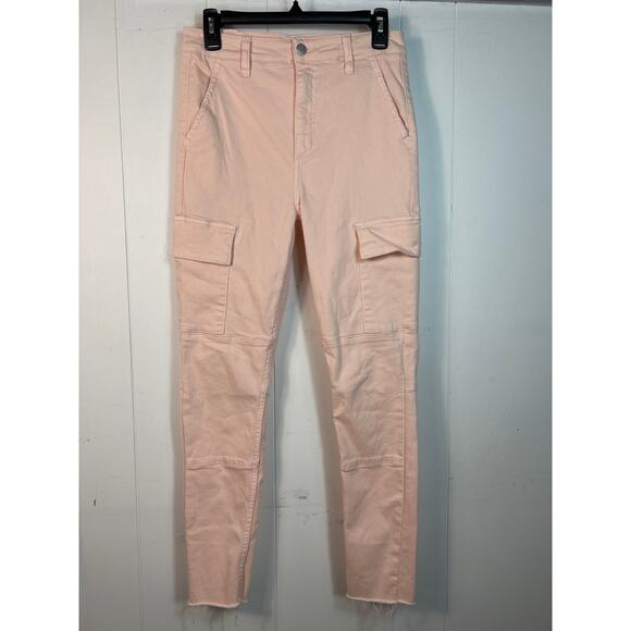FAVORITE DAUGHTER Sara Super High Rise Cargo Pants Light Pink Size 2 - Picture 1 of 6